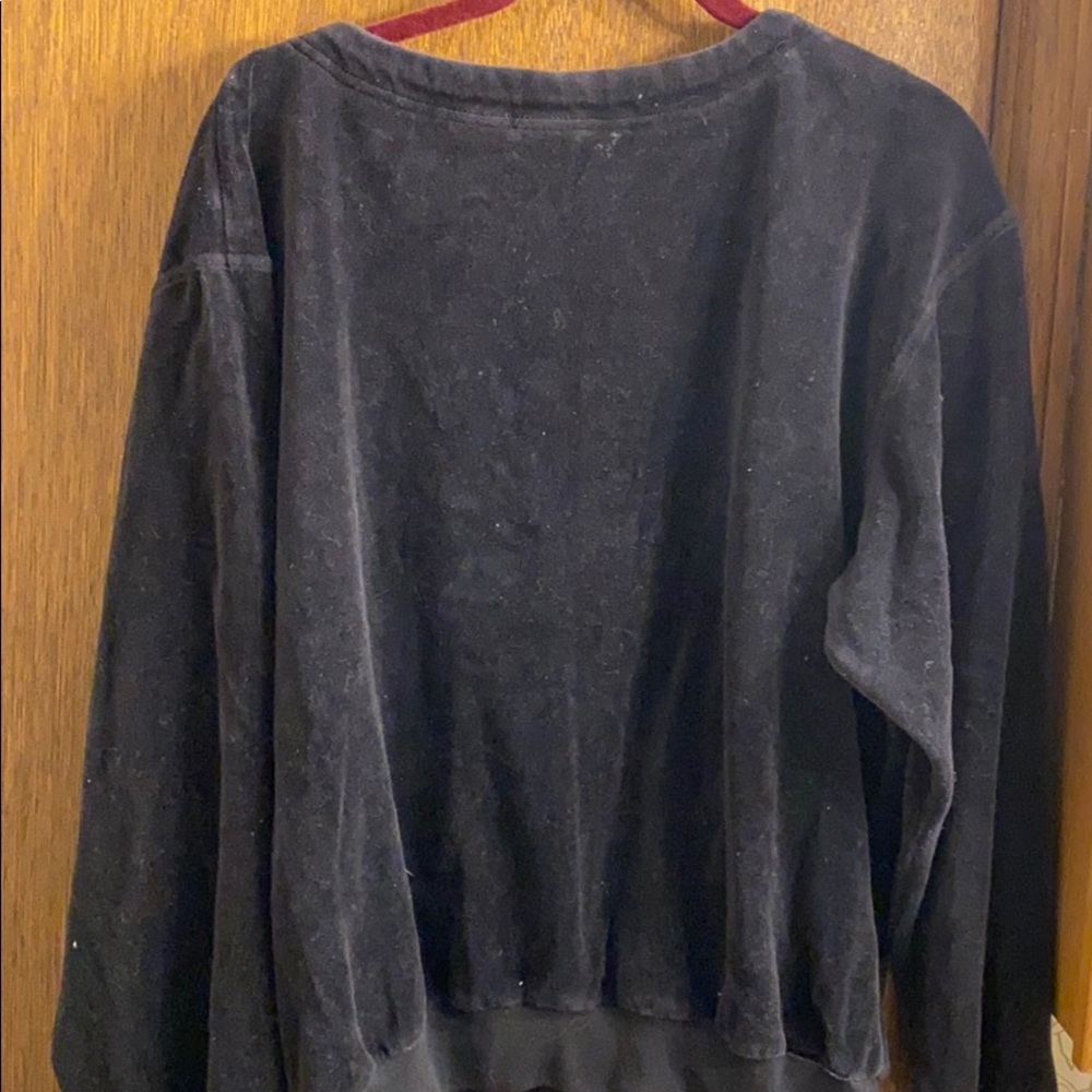 Soft black pullover with tie strings Size L EUC - Picture 5 of 6